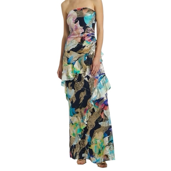Ramy Brook Dresses & Skirts - Ramy Brook Dominika Strapless Gown Multicolor Floral Maxi Dress Gown Size 00